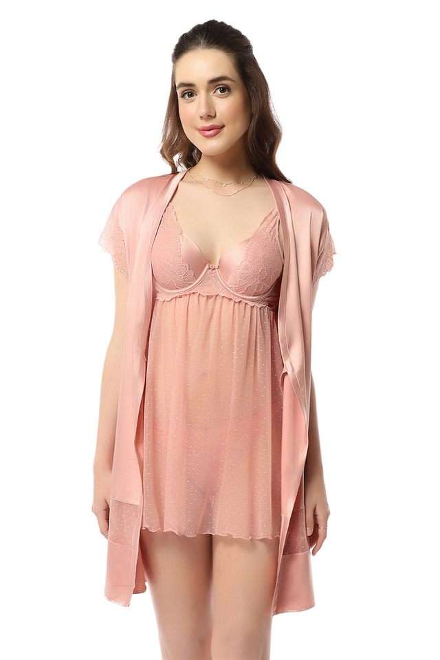 Solid-Polyester-Asymmetric-Women-s-Eternal-Bliss-Robe