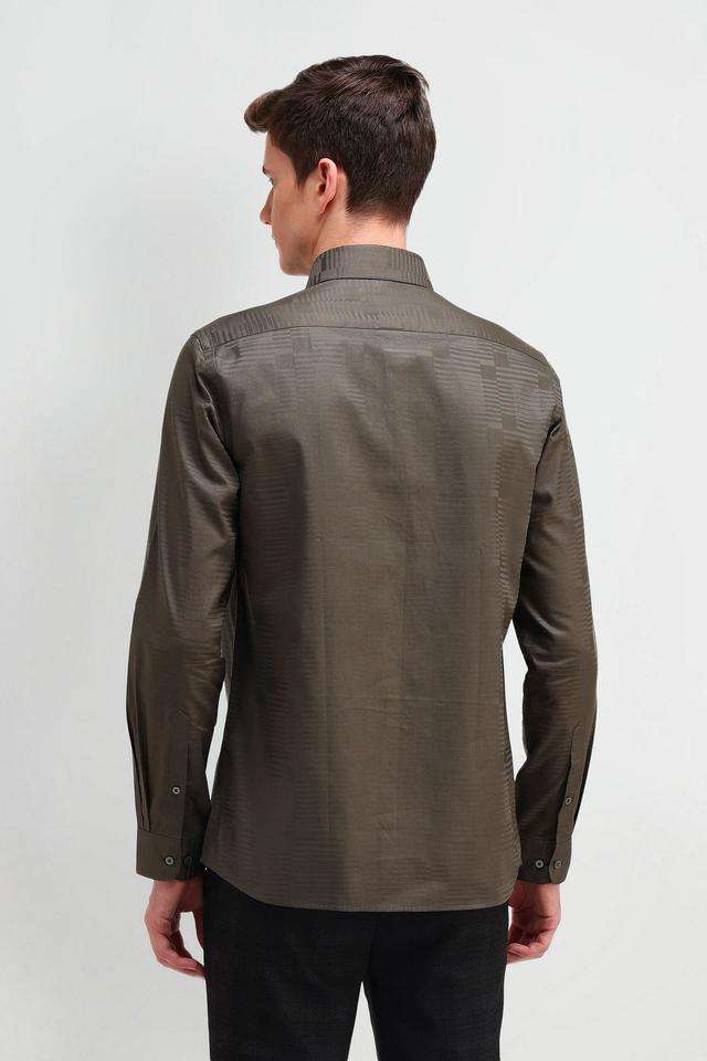 mens dress shirts fitted vs slim fit Men's Navy Charcoal Long Sleeve Slim Fit Solid Dress Shirts – OmegaTux main image 0