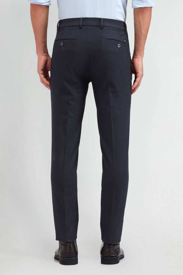 Checks-Blended-Fabric-Slim-Fit-Men-s-Formal-Wear-Trousers