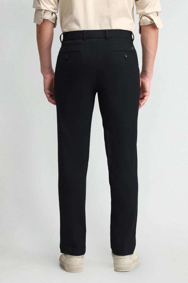 Checks-Blended-Fabric-Slim-Fit-Men-s-Formal-Trousers