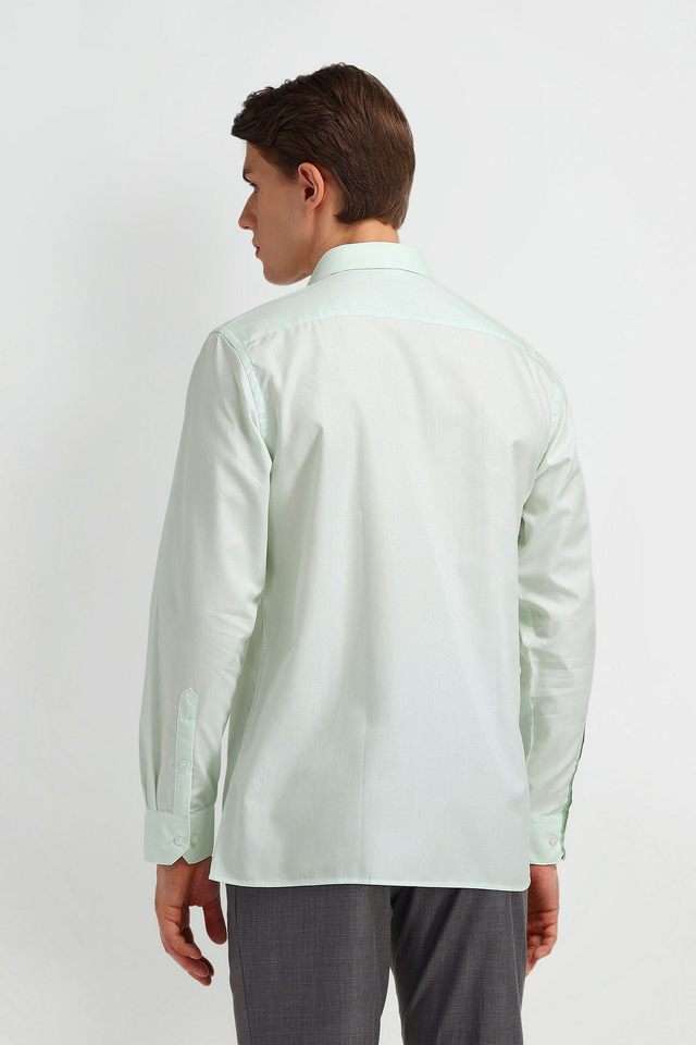 slim fit sweater dress Non-Iron Cotton Solid Dress Shirt With Contrast Trim main image 1