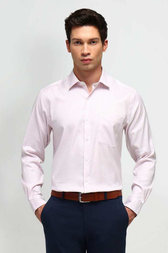 Checks-Cotton-Blend-Regular-Fit-Men-s-Formal-Wear-Shirt