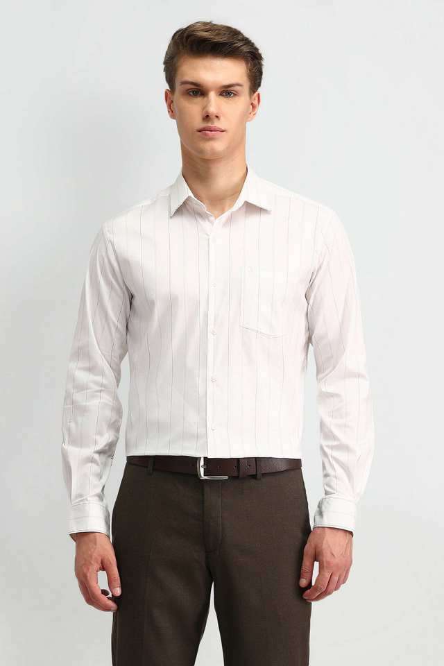Stripes-Cotton-Blend-Slim-Fit-Men-s-Formal-Wear-Shirt