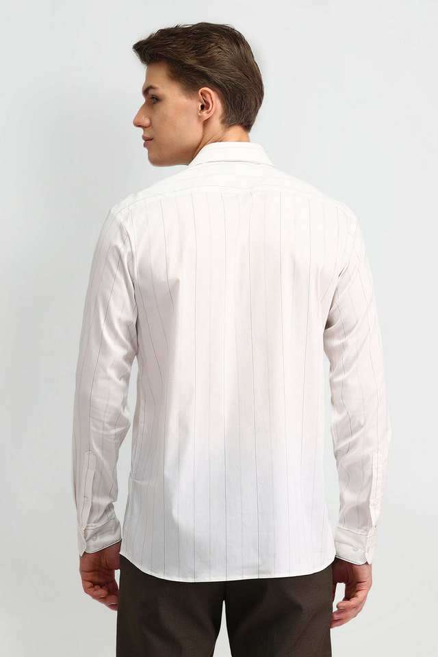Stripes-Cotton-Blend-Slim-Fit-Men-s-Formal-Wear-Shirt