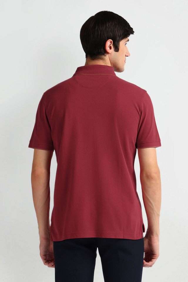 Solid-Cotton-Blend-Polo-Men-s-T-Shirt