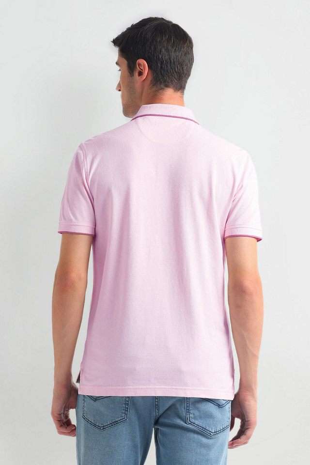 Solid-Cotton-Blend-Polo-Men-s-T-Shirt