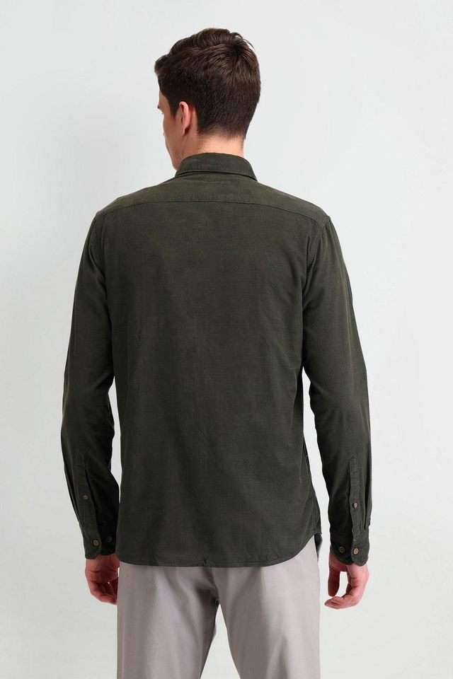 Solid-Cotton-Regular-Fit-Men-s-Casual-Wear-Shirt