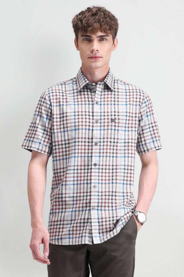 Checks-Cotton-Regular-Fit-Men-s-Casual-Wear-Shirt
