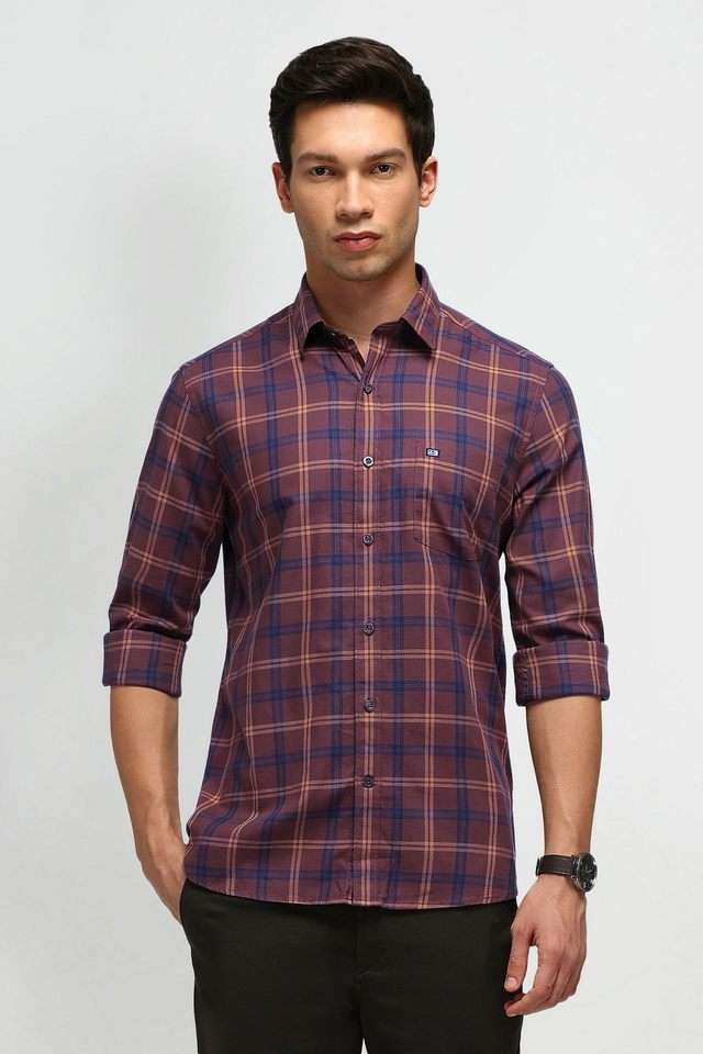 Checks-Cotton-Blend-Regular-Fit-Men-s-Casual-Wear-Shirt