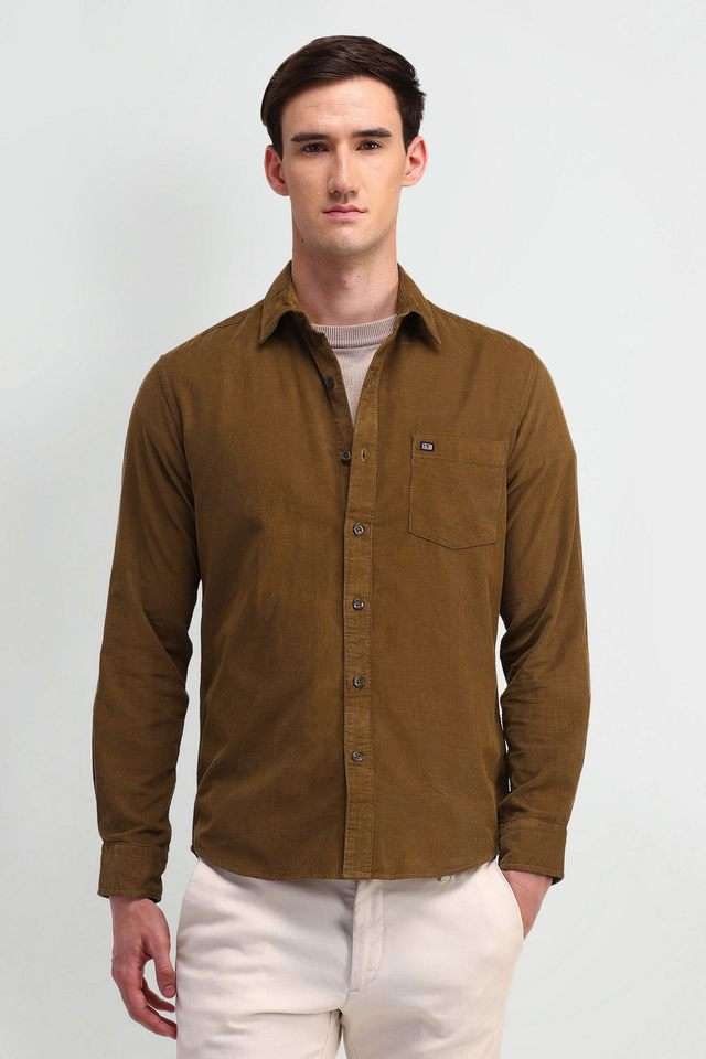 Solid-Cotton-Regular-Fit-Men-s-Casual-Wear-Shirt