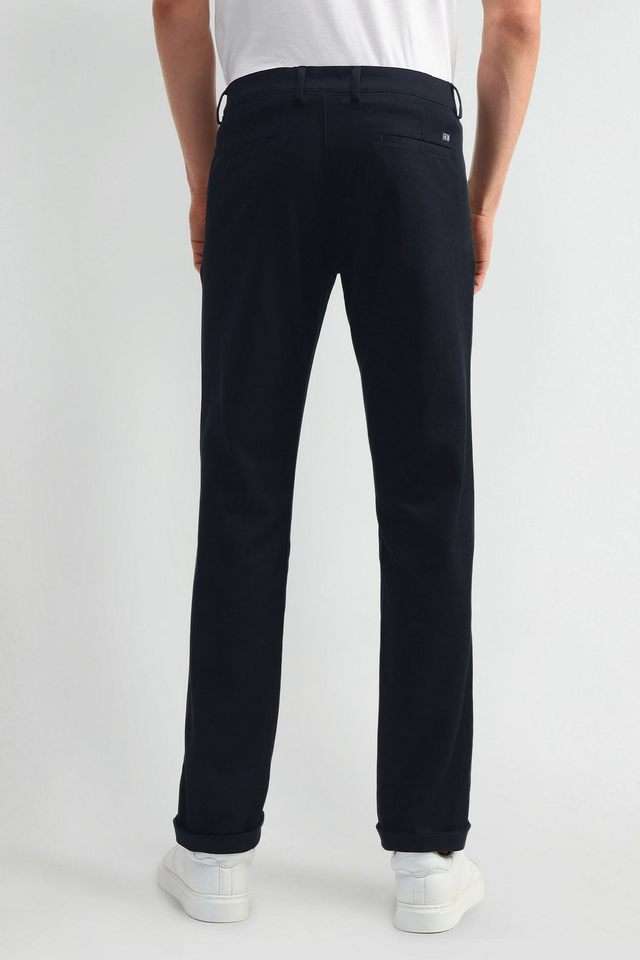 Structured-Cotton-Blend-Regular-Fit-Men-s-Casual-Wear-Trousers