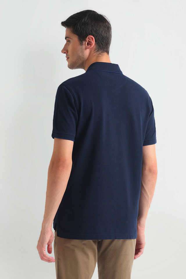 Solid-Cotton-Blend-Polo-Men-s-T-Shirt