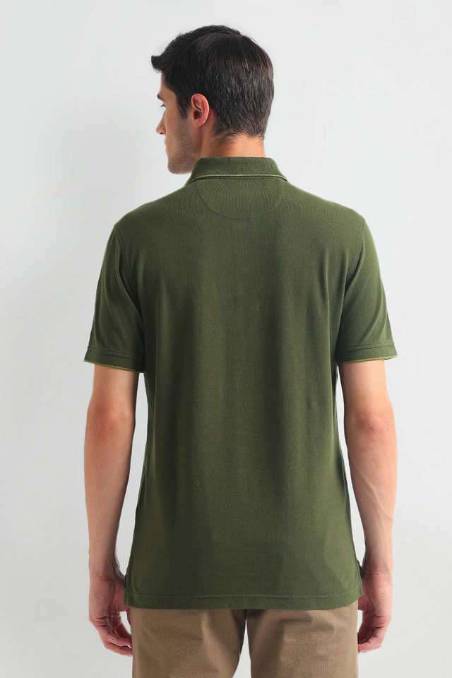 Solid-Cotton-Blend-Polo-Men-s-T-Shirt