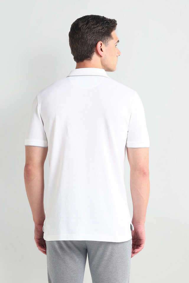 Solid-Cotton-Blend-Polo-Men-s-T-Shirt