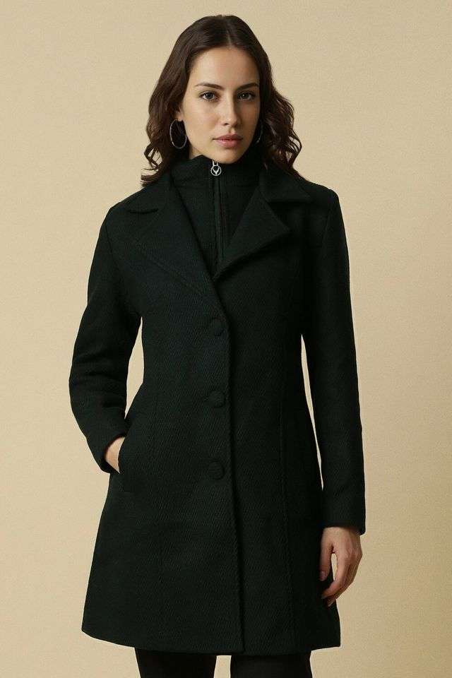 Solid-Polyester-Regular-Fit-Women-s-Jacket