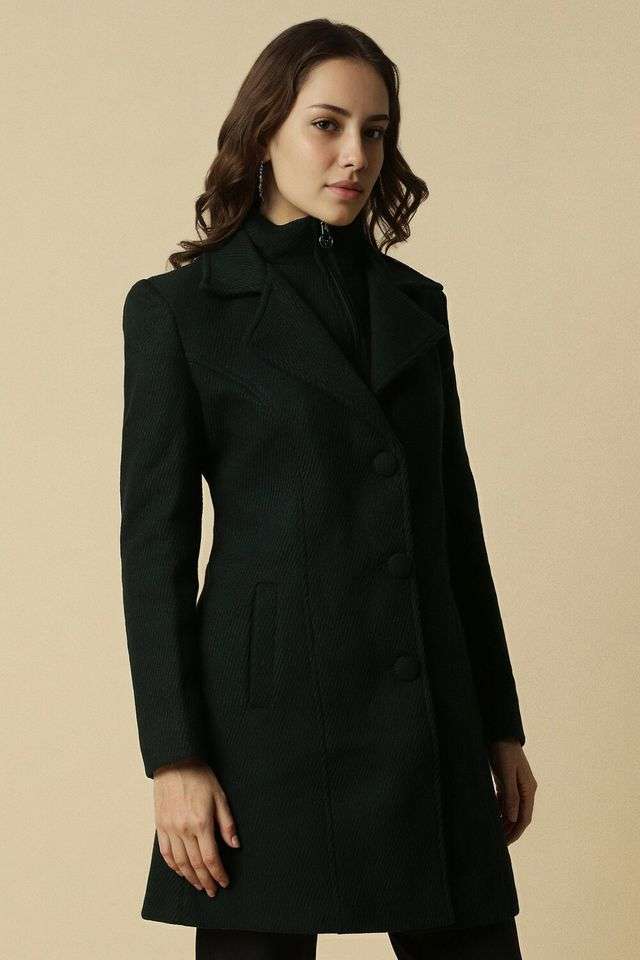 Solid-Polyester-Regular-Fit-Women-s-Jacket