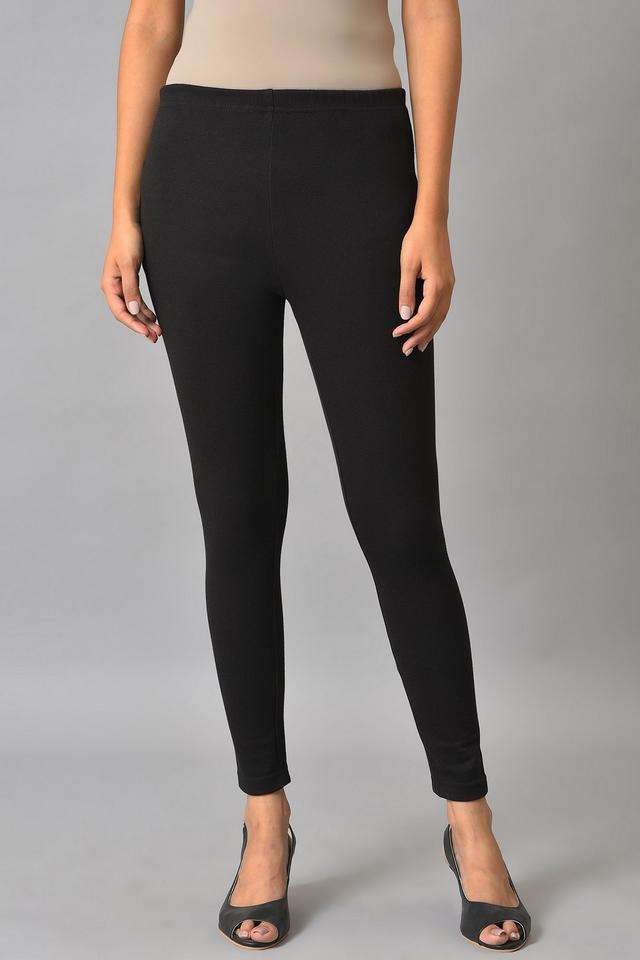 Solid-Regular-Fit-Polyester-Blend-Women-s-Casual-Wear-Leggings