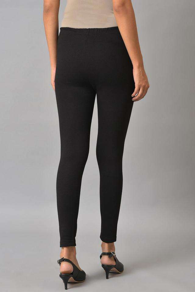 Solid-Regular-Fit-Polyester-Blend-Women-s-Casual-Wear-Leggings