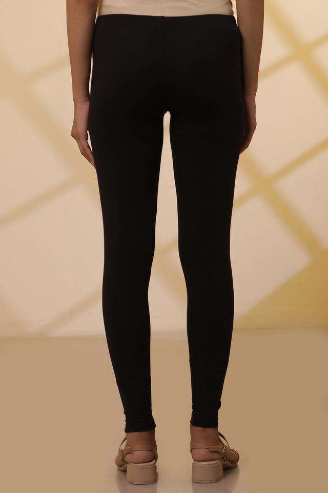 Solid-Regular-Fit-Polyester-Blend-Women-s-Casual-Wear-Leggings