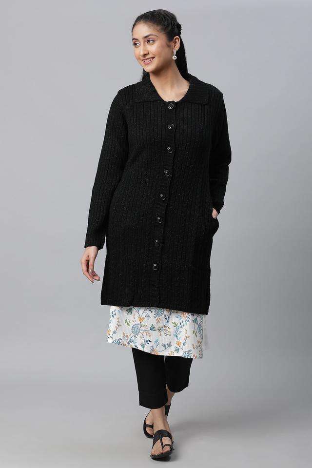 Solid-Acrylic-Regular-Fit-Women-s-Festive-Wear-Coat