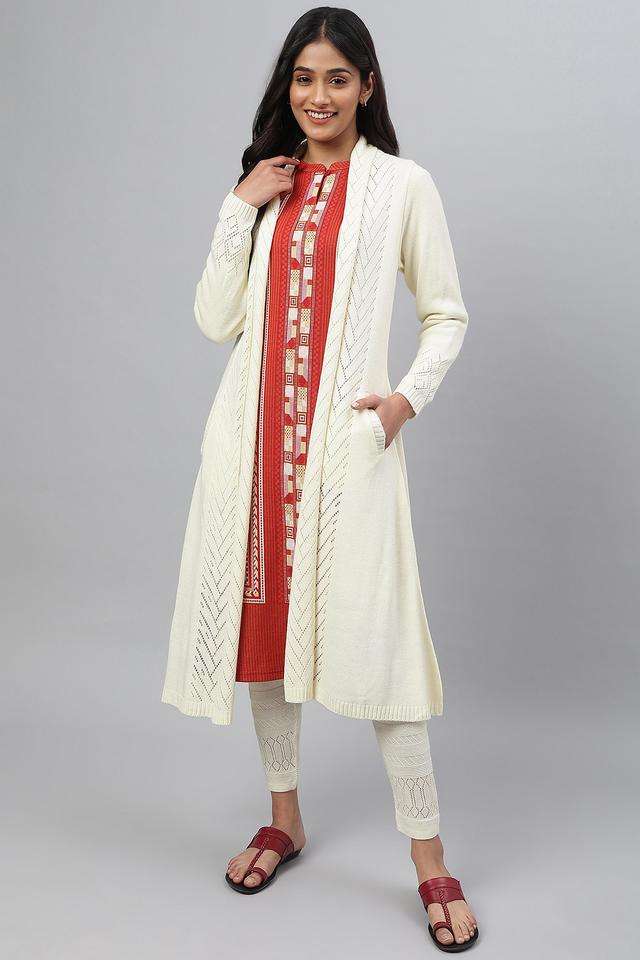 Solid-Acrylic-Women-s-Casual-Wear-Cardigan