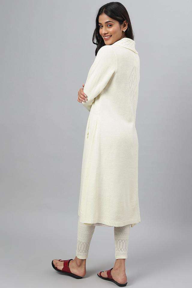 Solid-Acrylic-Women-s-Casual-Wear-Cardigan