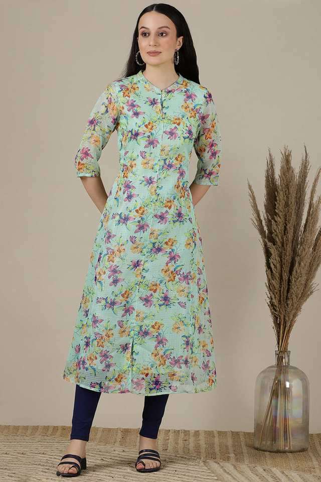 Printed-Polyester-Collared-Women-s-Kurta