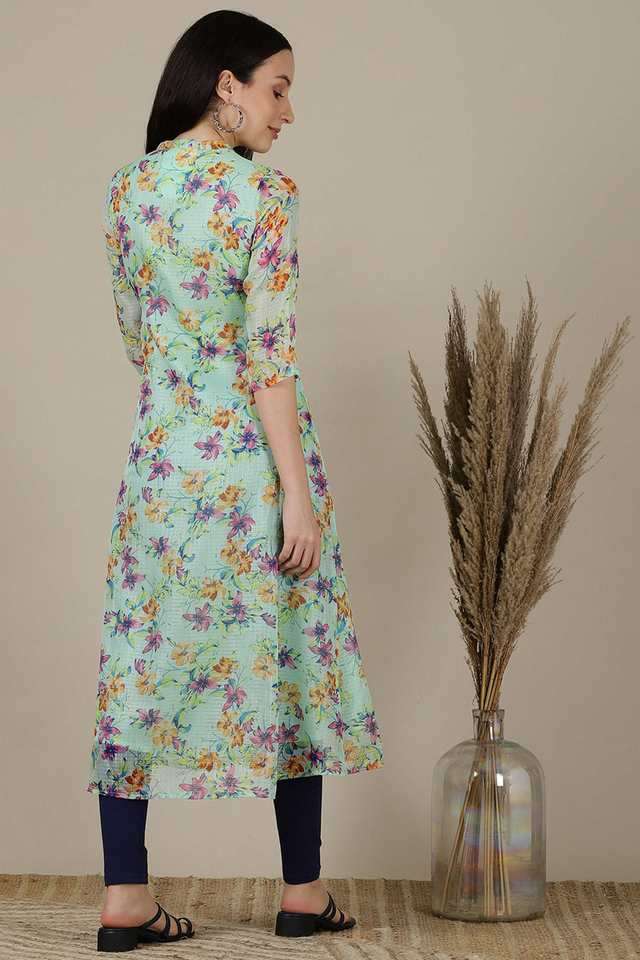 Printed-Polyester-Collared-Women-s-Kurta