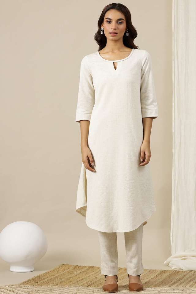 Abstract-Cotton-Round-Neck-Women-s-Casual-Wear-Kurta