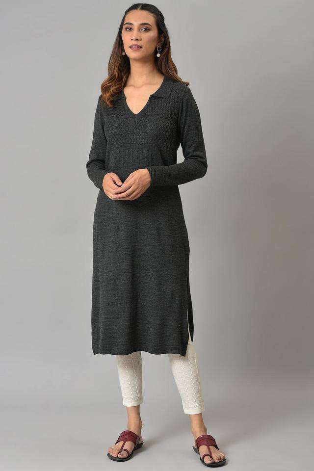 Solid-Acrylic-Women-s-Casual-Wear-Kurta