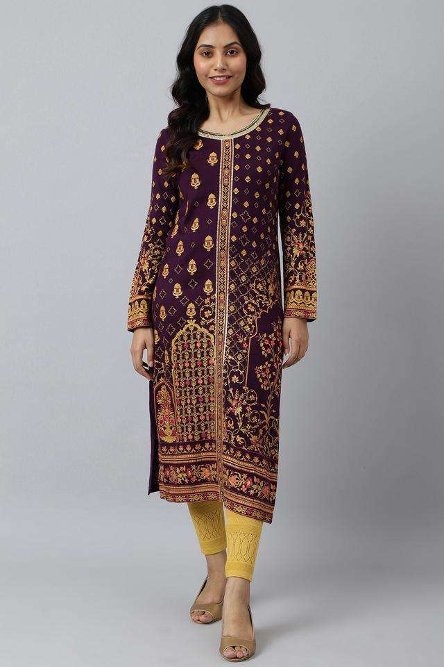 Floral-Acrylic-Women-s-Festive-Wear-Kurta
