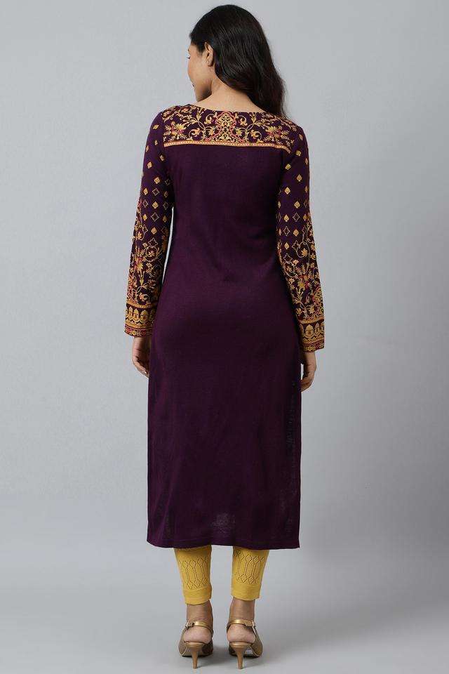 Floral-Acrylic-Women-s-Festive-Wear-Kurta