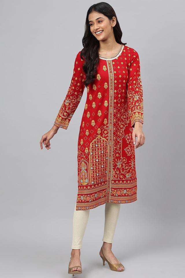 Floral-Acrylic-Women-s-Festive-Wear-Kurta