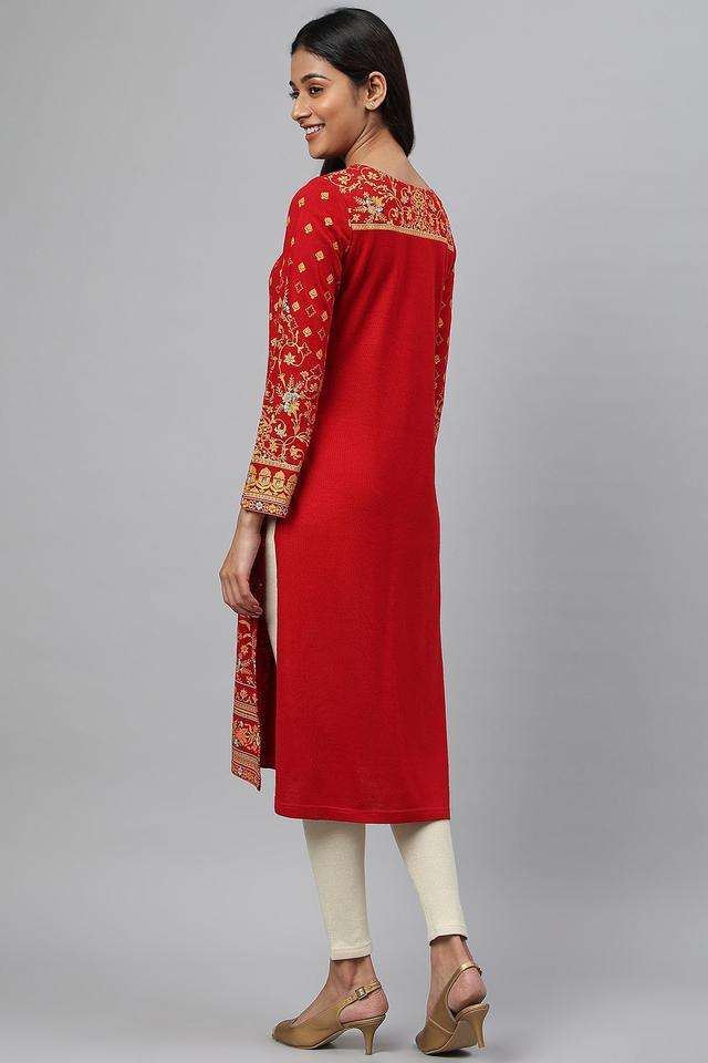 Floral-Acrylic-Women-s-Festive-Wear-Kurta