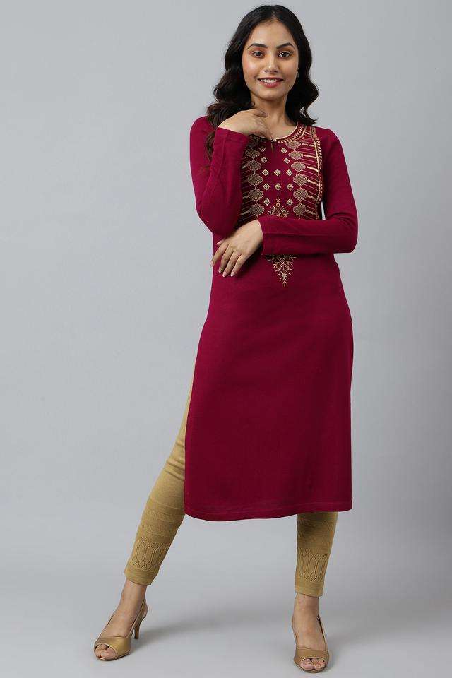 Printed-Acrylic-Women-s-Festive-Wear-Kurta