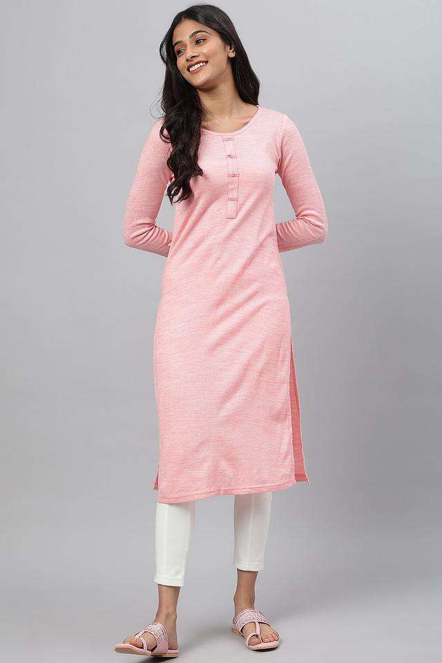 Solid-Acrylic-Women-s-Casual-Wear-Kurta