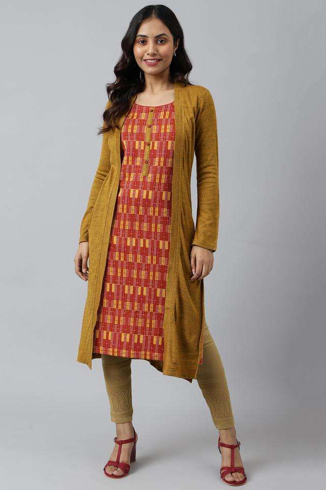 Solid-Acrylic-Women-s-Casual-Wear-Kurta
