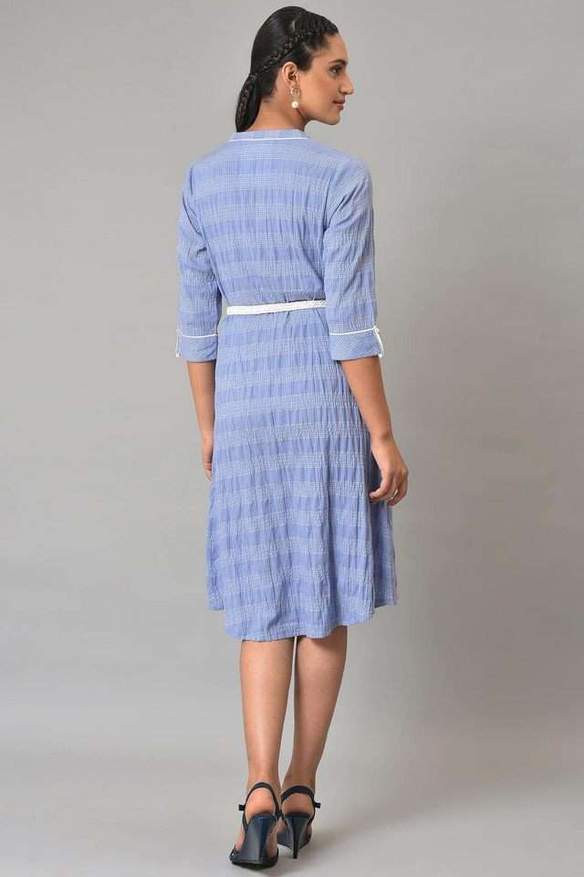 Yarn-Dyed-Blended-Fabric-V-Neck-Women-s-Casual-Wear-Kurta