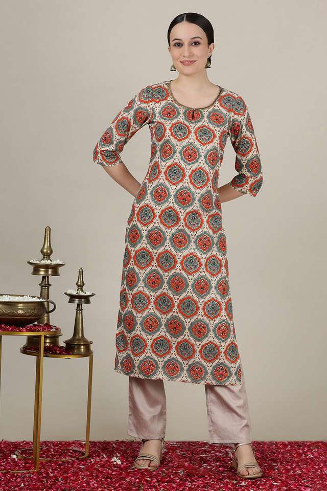 Printed-Viscose-Round-Neck-Women-s-Kurta