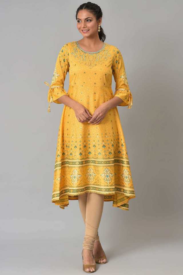 Printed-Crepe-Round-Neck-Women-s-Kurta