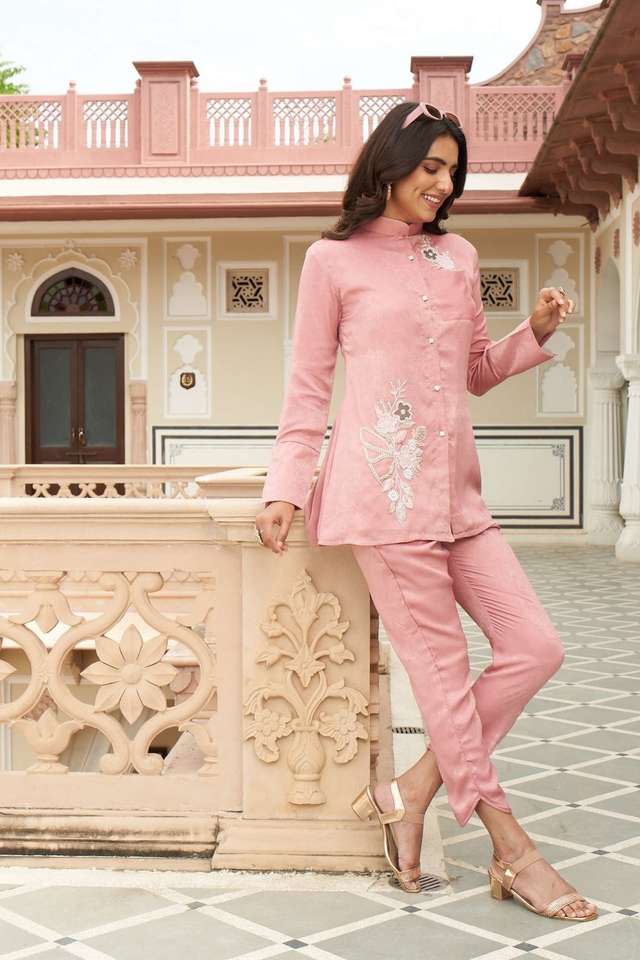 Buy Autumn Lane Peach Embroidered Mid Thigh Organza Woven Women's