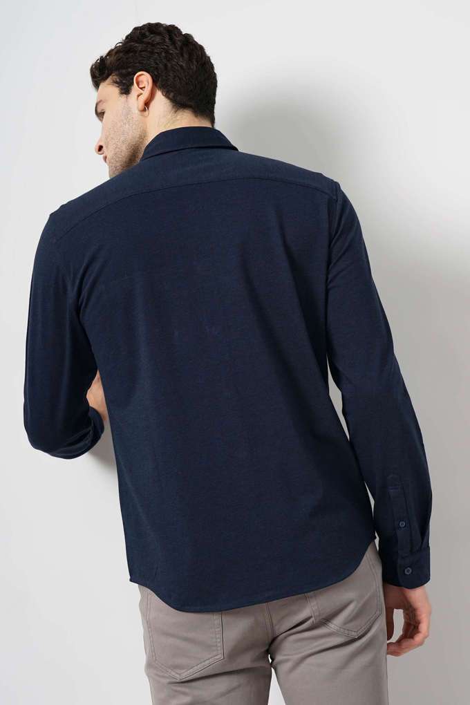 Solid-Cotton-Regular-Fit-Men-s-Casual-Shirt