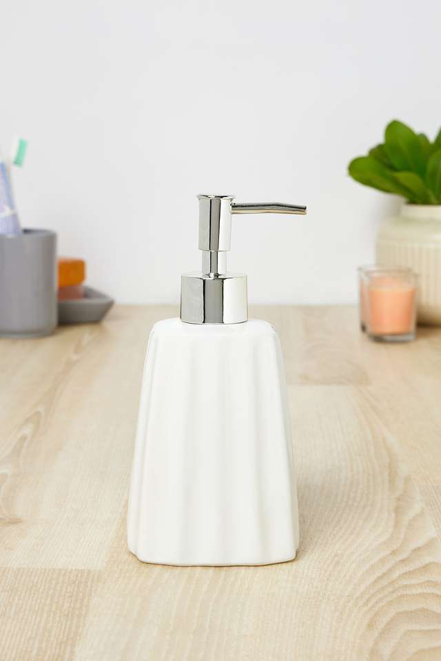 Orion-Ribbed-Dispenser-Ceramic-White