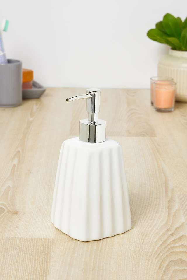 Orion-Ribbed-Dispenser-Ceramic-White