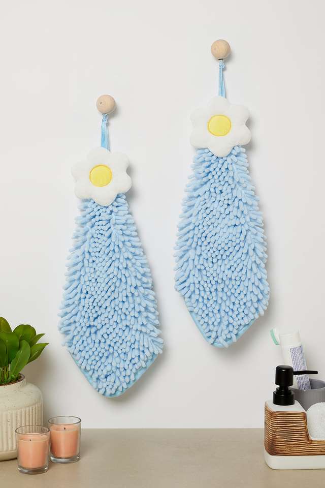 Orion-Micro-Chenile-Hanging-Towel-S/2-Blue