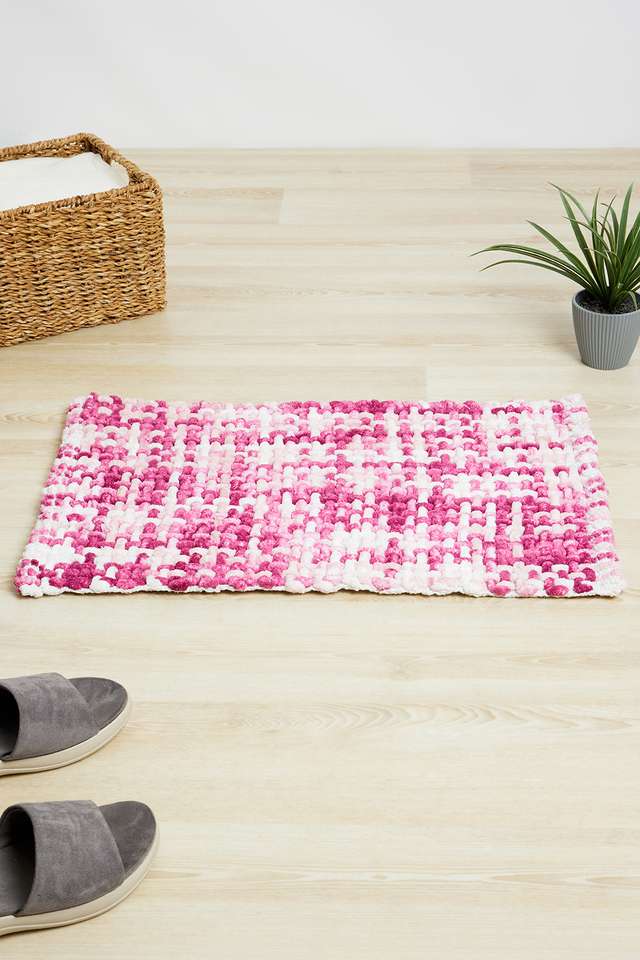 Noah-Spacedyed-Check-Bathmat-Pink-40-x-60-Cm