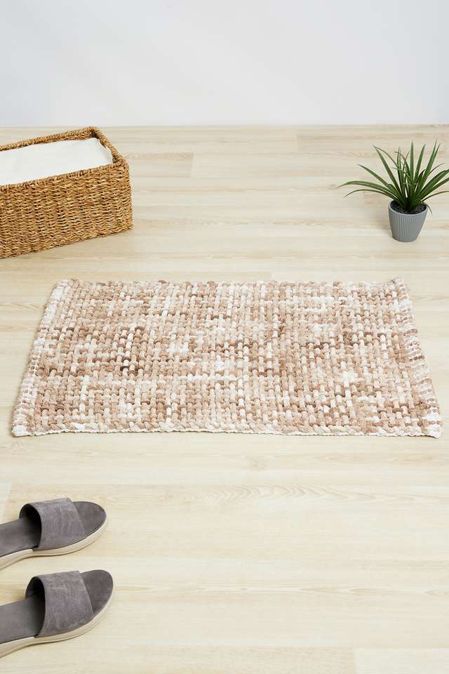 Noah-Spacedyed-Check-Bathmat-Taupe-50-x-80-Cm