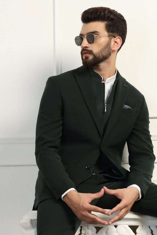 Blackberry Buy Piece Suit Online Buy Blackberrys Green Dobby