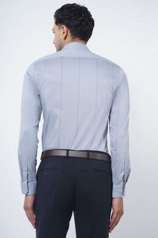 Stripes-Nylon-Blend-Classic-Collar-Men-s-Formal-Wear-Shirt