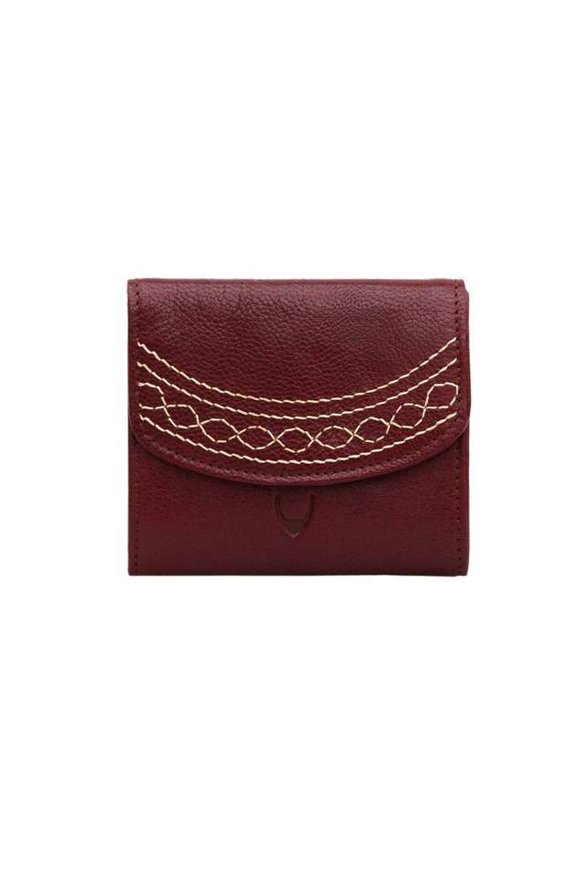 Pure-Leather-Zipper-Closure-Women-s-Bi-Fold-Wallet